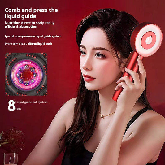 New Hair Growth Applicator Hair Oil Comb Heating Electric Scalp Massage Brush Brush Electric Red Light