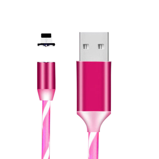 Colorful LED Light Type-C USB Cable for Samsung Fast Charging Cable for Xiaomi Redmi Note Magnetic Cable Cord Universal Cables