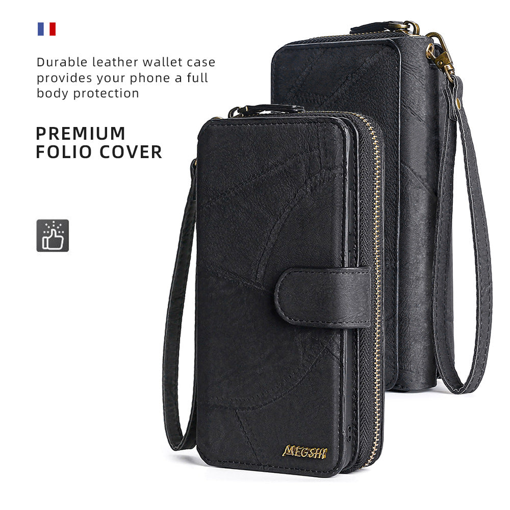 iPhone 14 Leather Wallet Case – Card Holder, Multi-Function