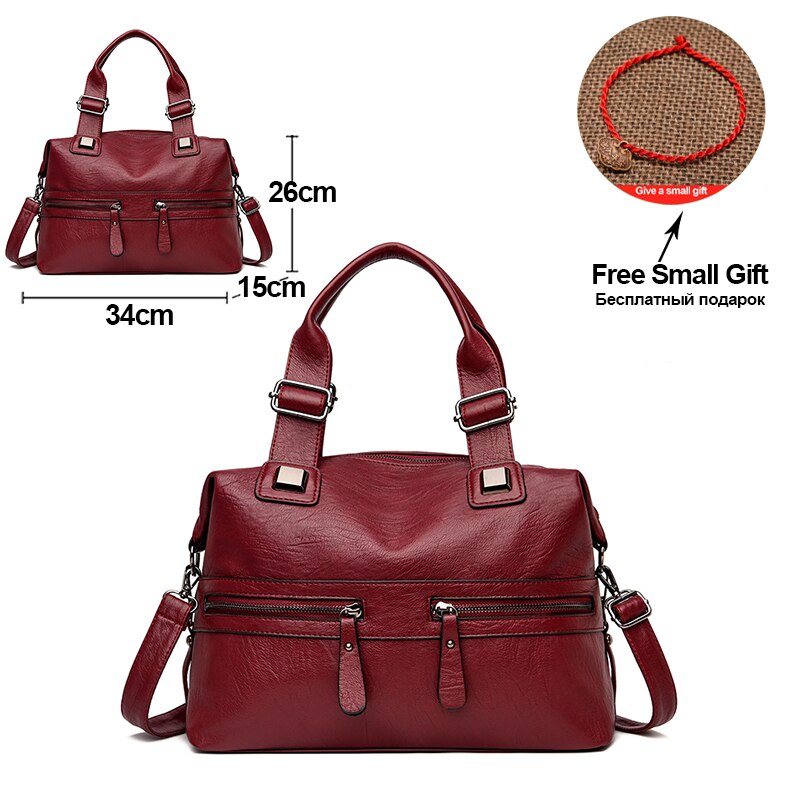 Large Capacity Latest Sheepskin Leather Women's Handbag High Quality Shoulder Bags for Women New Solid Color Crossbody Bag