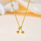 18K Gold Plated Cherry Charm Necklace | Elegant Women's Jewelry