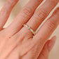 925 Sterling Silver Geometric Round Marquise-Cut Zircon Ring