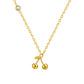 18K Gold Plated Cherry Charm Necklace | Elegant Women's Jewelry