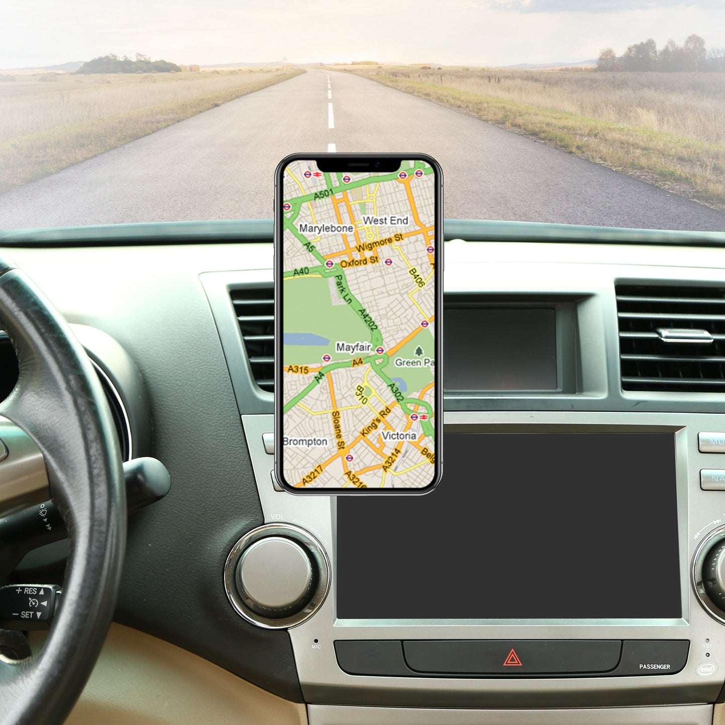 1Pc Magnetic  Qi Wireless Car Charger Car Phone Charger For IOS Phone XS MAX XR Galaxy S10 S9 Tablet GPS Device