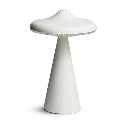 New UFO Night Light Luxury Striped Light Effect Mushroom Ambient Lamp Hotel Living Room Bedroom Bedside Decorative Table Lamp