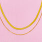 Layered Herringbone Chain Necklace