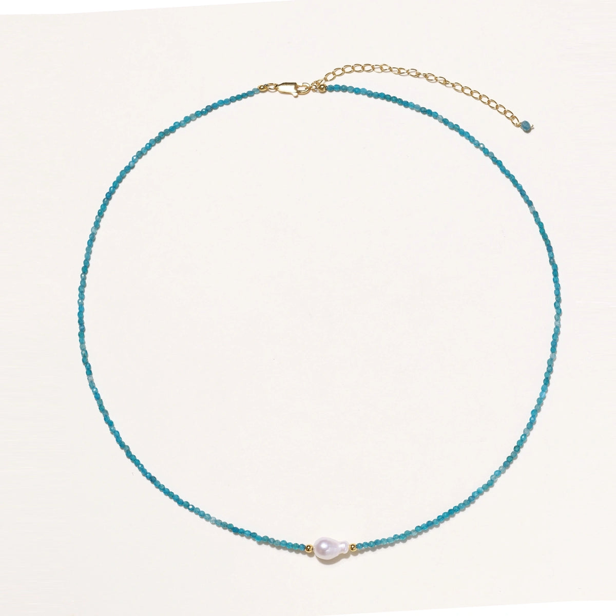 Apatite Pearl Strand Necklace