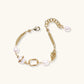 Golden Pearl Chain Bracelet
