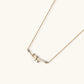 Bamboo Crystal Arc Necklace