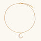 Luna Pearl Crescent Necklace