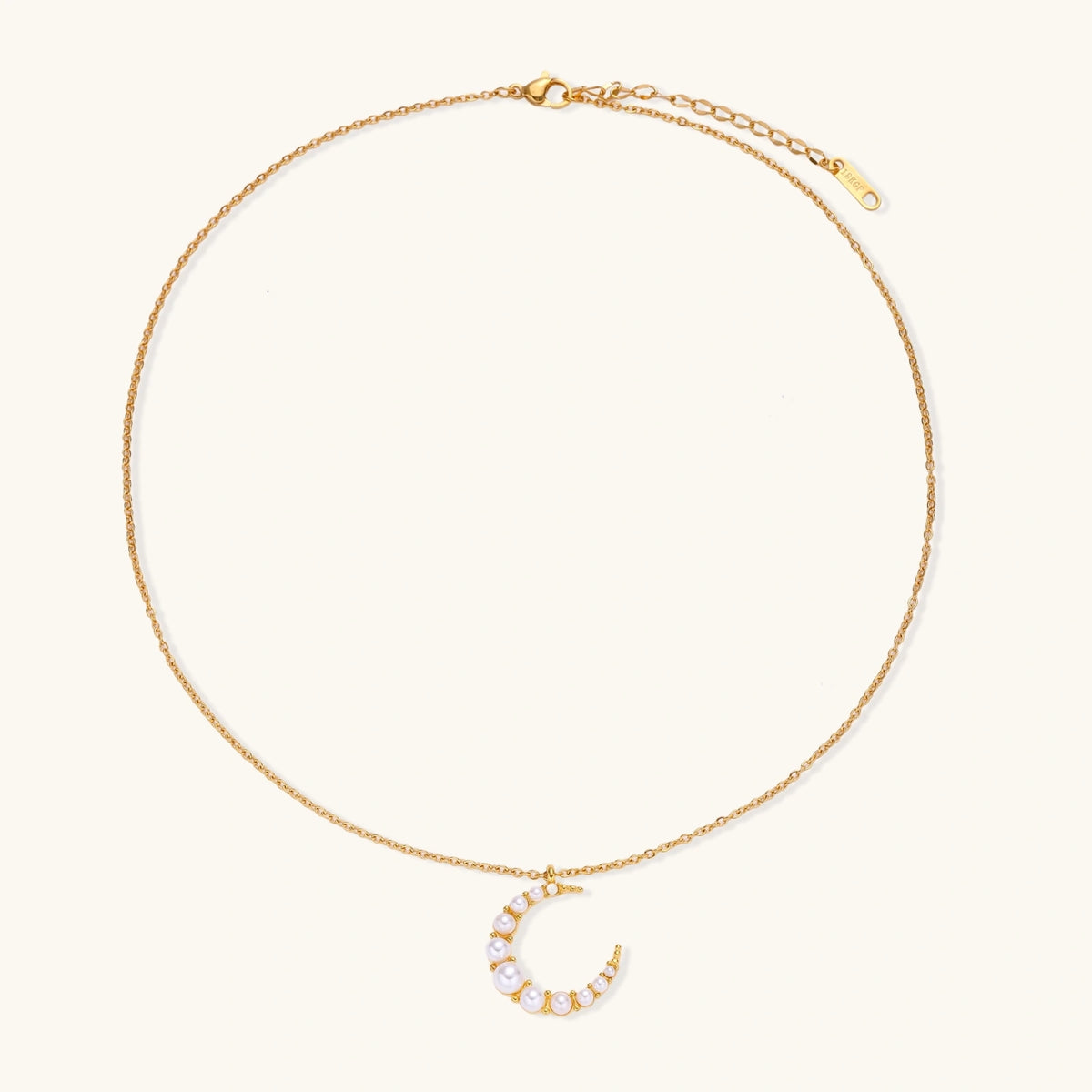 Luna Pearl Crescent Necklace