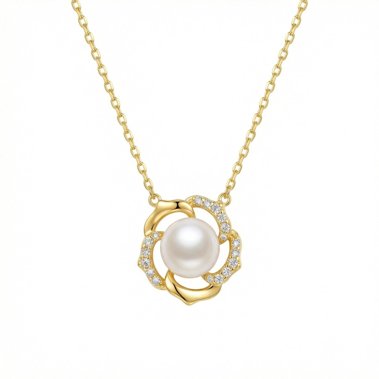 A timeless floral necklace designed for graceful women.