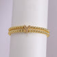 A cute and y 18k copper-plated bubble 26-letter elastic string beaded bracelet