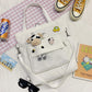 New Fashion Bear Doll Multi-Purpose Canvas Bag Large-Capacity One-Shoulder Messenger Girl Backpack College Student Bag