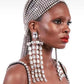 Long Fringed Big Drop Earrings Rhinestone Accessories for Girl Women Oversize Crystal Hanging Dangle Earrings Wedding Jewelry