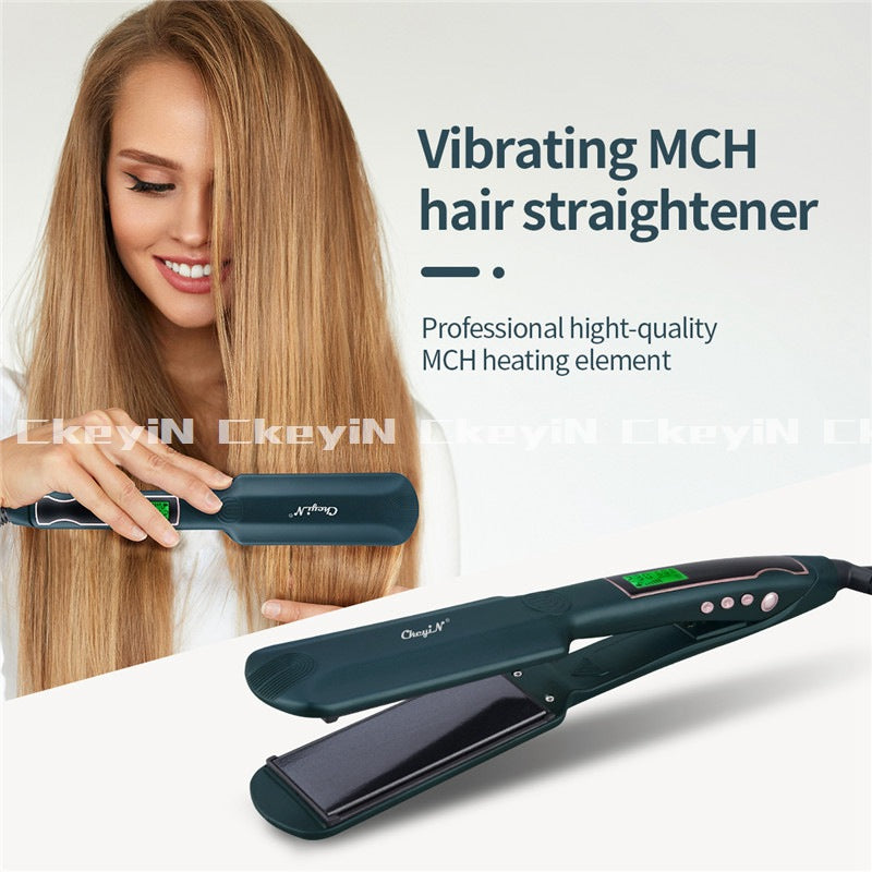Widened and enlarged straight plate clip hair straightener hair salon hair salon household styling LIQUID crystal display multiple files