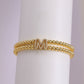 A cute and y 18k copper-plated bubble 26-letter elastic string beaded bracelet