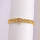 A cute and y 18k copper-plated bubble 26-letter elastic string beaded bracelet