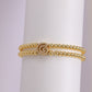 A cute and y 18k copper-plated bubble 26-letter elastic string beaded bracelet