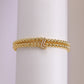 A cute and y 18k copper-plated bubble 26-letter elastic string beaded bracelet