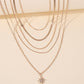 Multilayer Trend Elegant Jewelry Long Snake Chain Crystal St