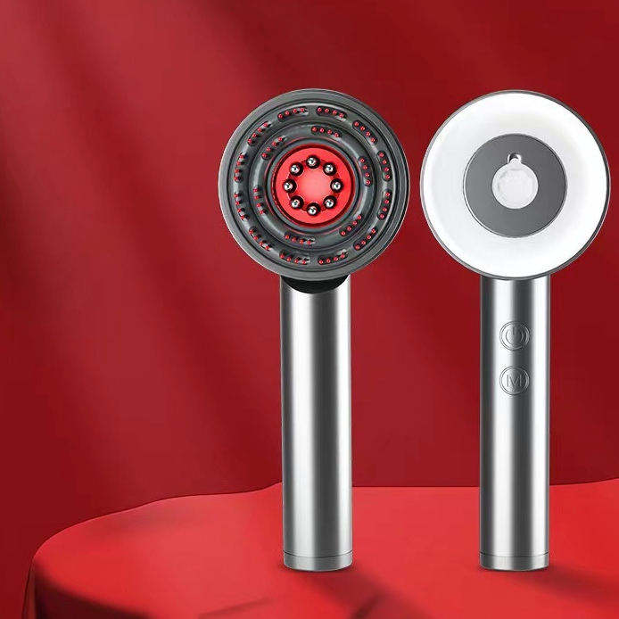 New Hair Growth Applicator Hair Oil Comb Heating Electric Scalp Massage Brush Brush Electric Red Light