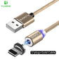 FLOVEME Magnetic Charging Cable 1M – LED 360°, Nylon Braided