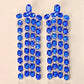 Long Fringed Big Drop Earrings Rhinestone Accessories for Girl Women Oversize Crystal Hanging Dangle Earrings Wedding Jewelry