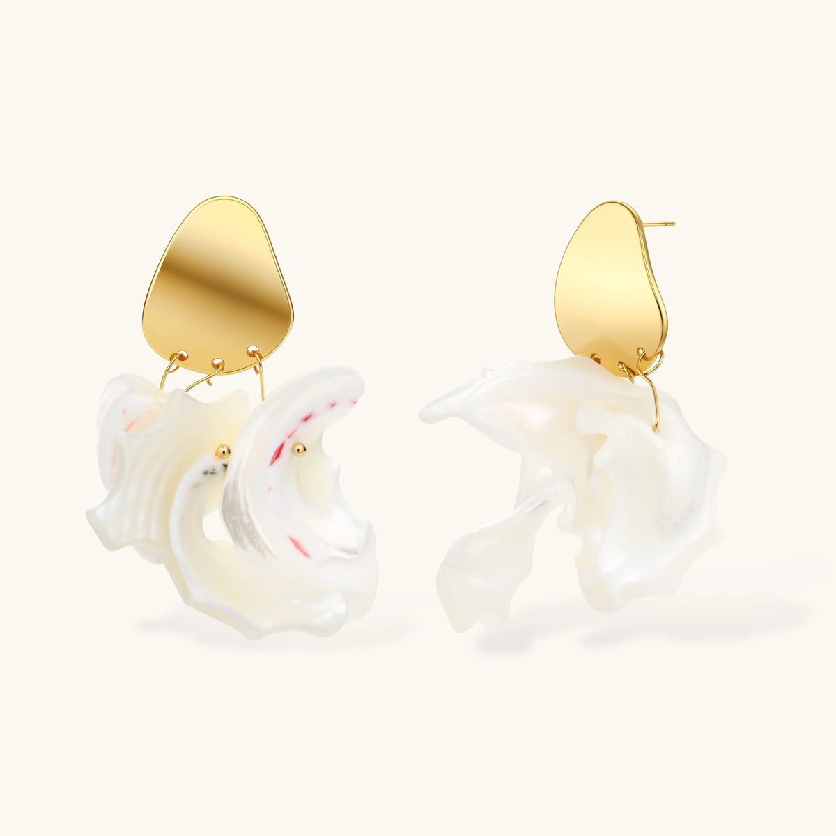 Organic Shell Drop Earrings