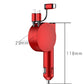 Vogek 3-in-1 Car Charger 60W Super Fast Charging for iPhone Xiaomi Huawei Samsung with Telescopic Charging Cables and Adapters