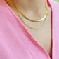 Layered Herringbone Chain Necklace
