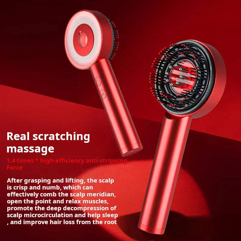 New Hair Growth Applicator Hair Oil Comb Heating Electric Scalp Massage Brush Brush Electric Red Light