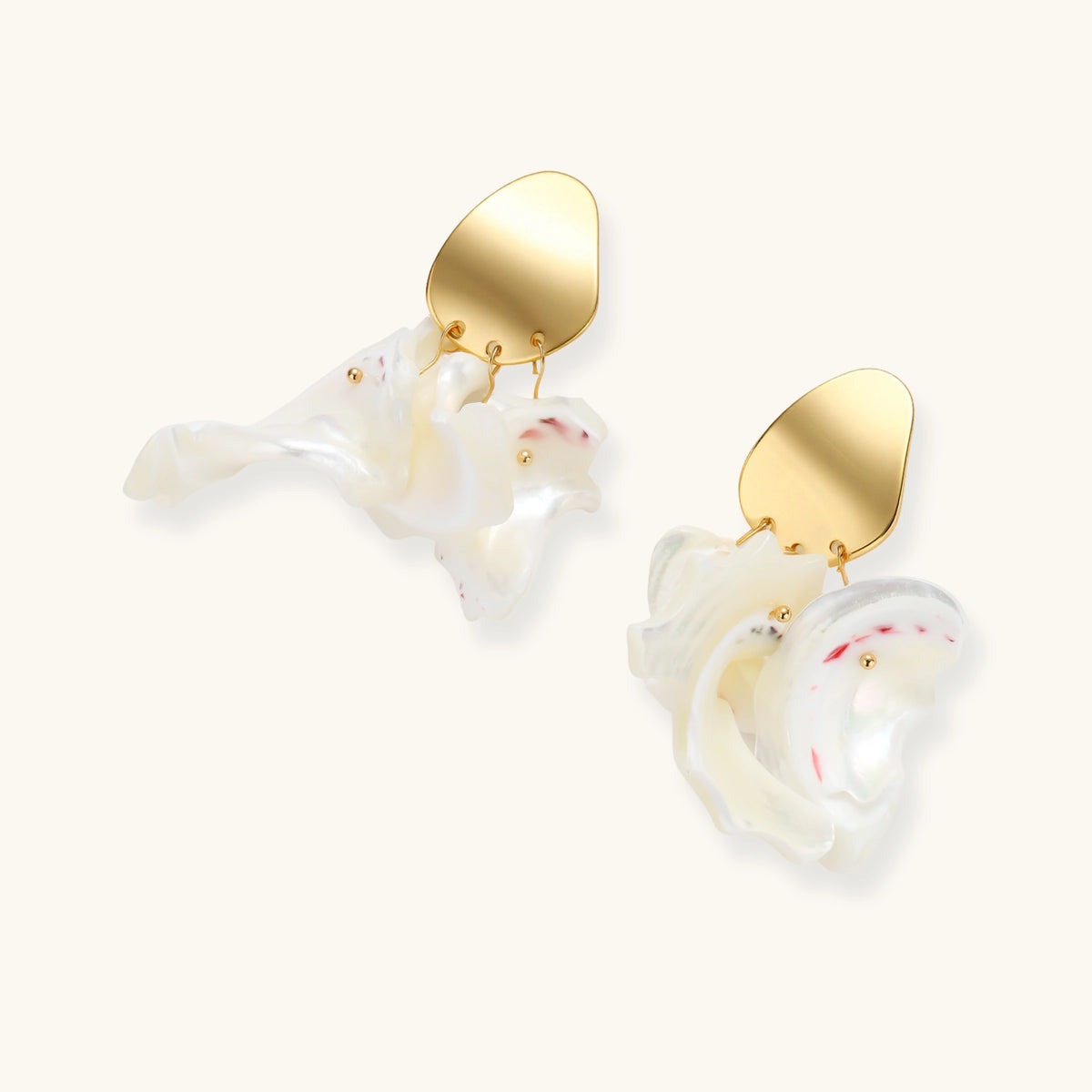 Organic Shell Drop Earrings