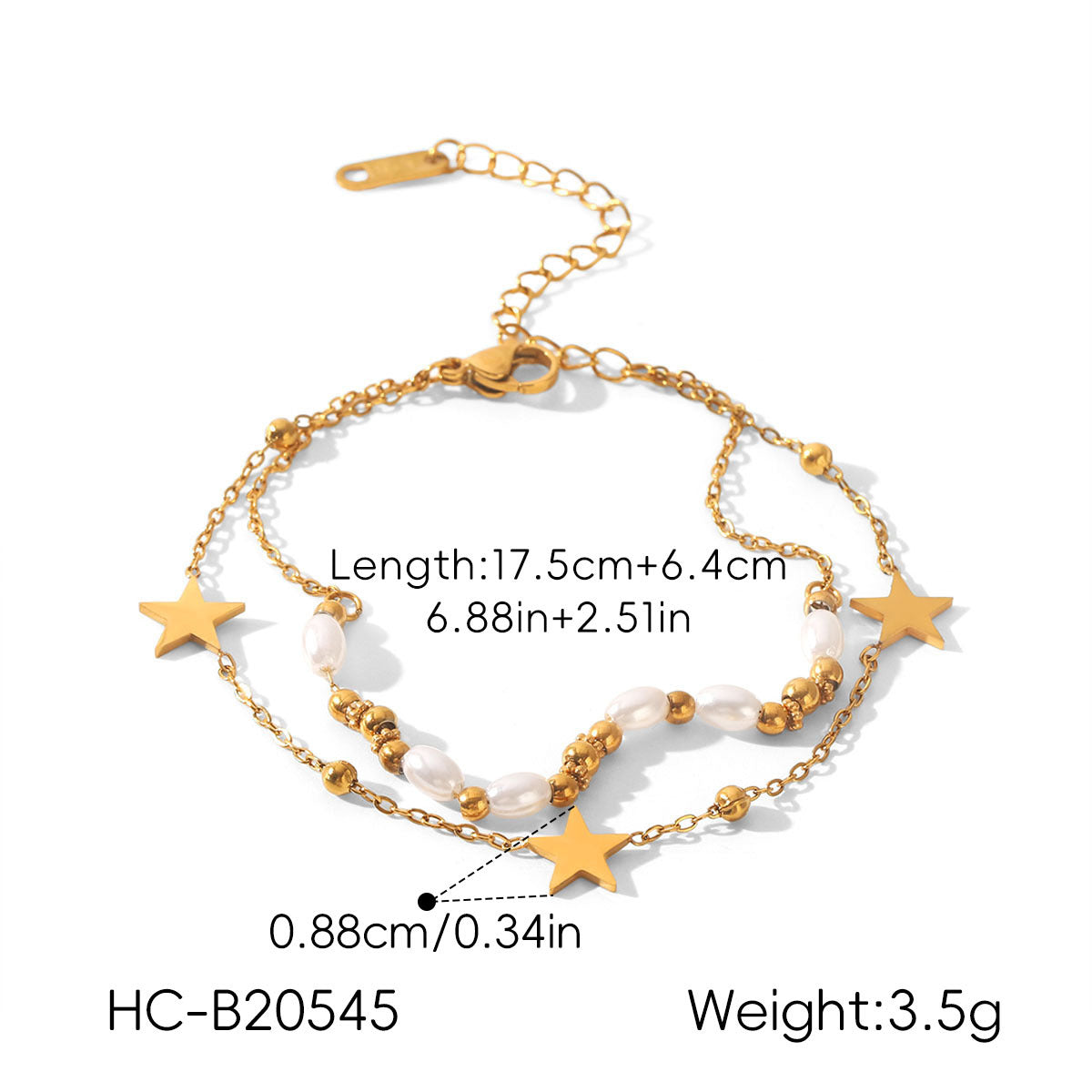 Resort-style 18K Gold Stainless Steel Zircon Bracelet & Soft Sparkle for Beautiful Moments