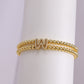 A cute and y 18k copper-plated bubble 26-letter elastic string beaded bracelet