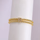 A cute and y 18k copper-plated bubble 26-letter elastic string beaded bracelet