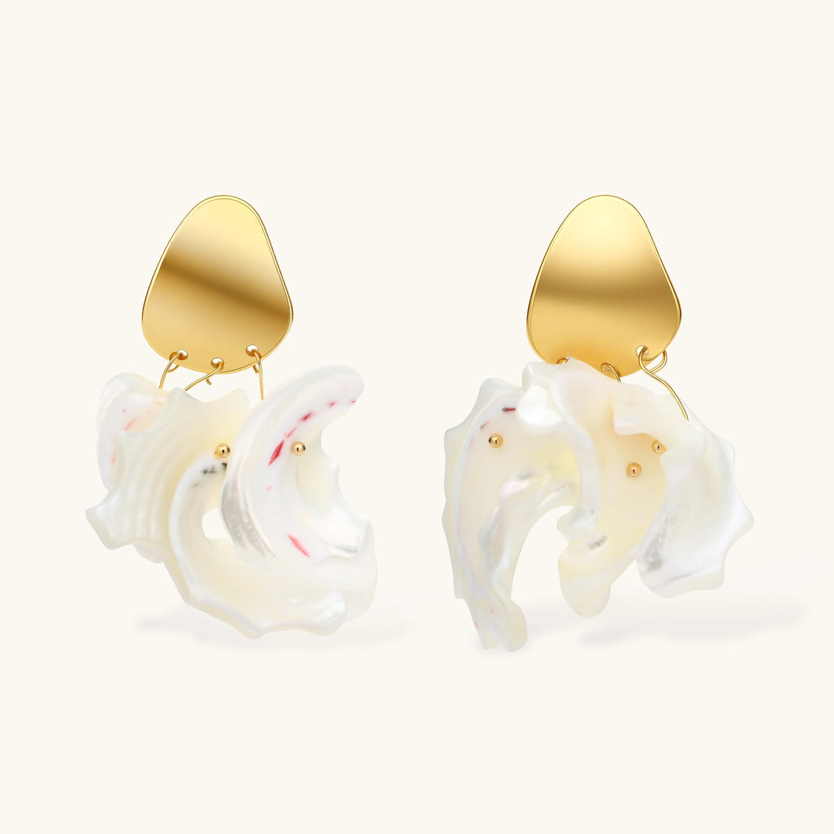 Organic Shell Drop Earrings
