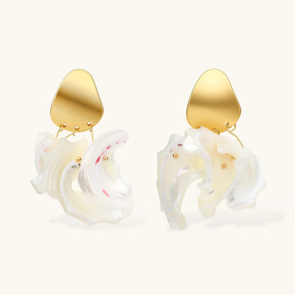 Organic Shell Drop Earrings