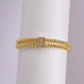 A cute and y 18k copper-plated bubble 26-letter elastic string beaded bracelet