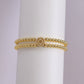 A cute and y 18k copper-plated bubble 26-letter elastic string beaded bracelet