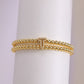 A cute and y 18k copper-plated bubble 26-letter elastic string beaded bracelet